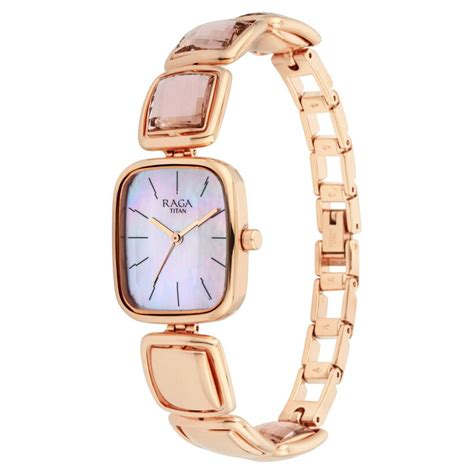 Titan Raga Moments of Joy Mother of Pearl Dial Analog Rose .